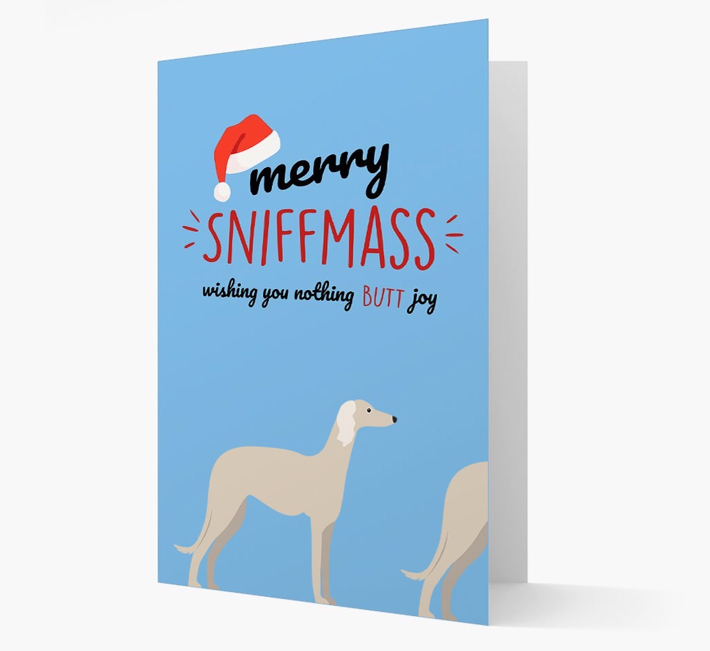 'Merry Sniffmass' - Personalized {breedFullName} Christmas Card