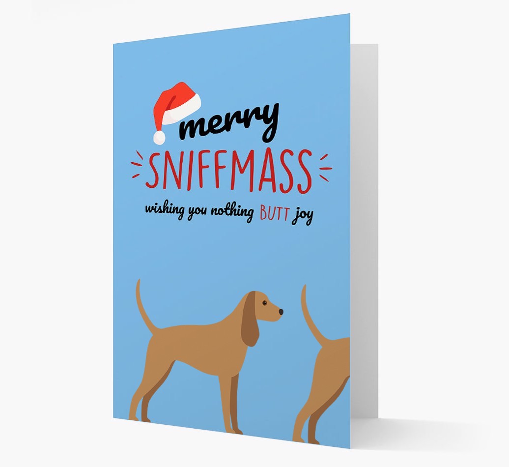 'Merry Sniffmass' - Personalised {breedFullName} Christmas Card
