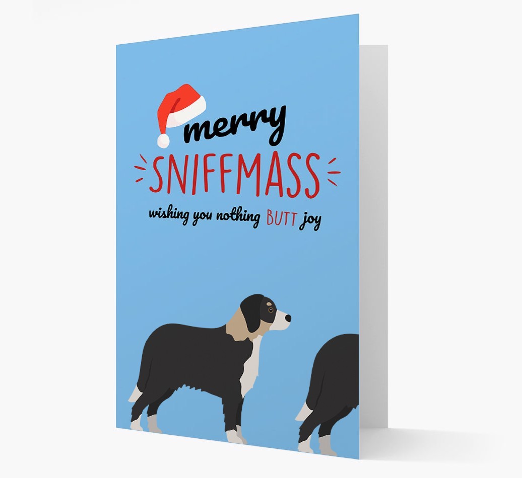 'Merry Sniffmass' - Personalized {breedFullName} Christmas Card