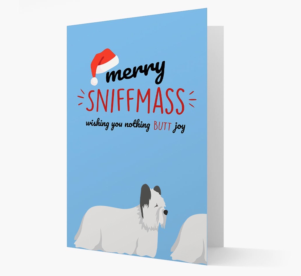 'Merry Sniffmass' - Personalised {breedFullName} Christmas Card