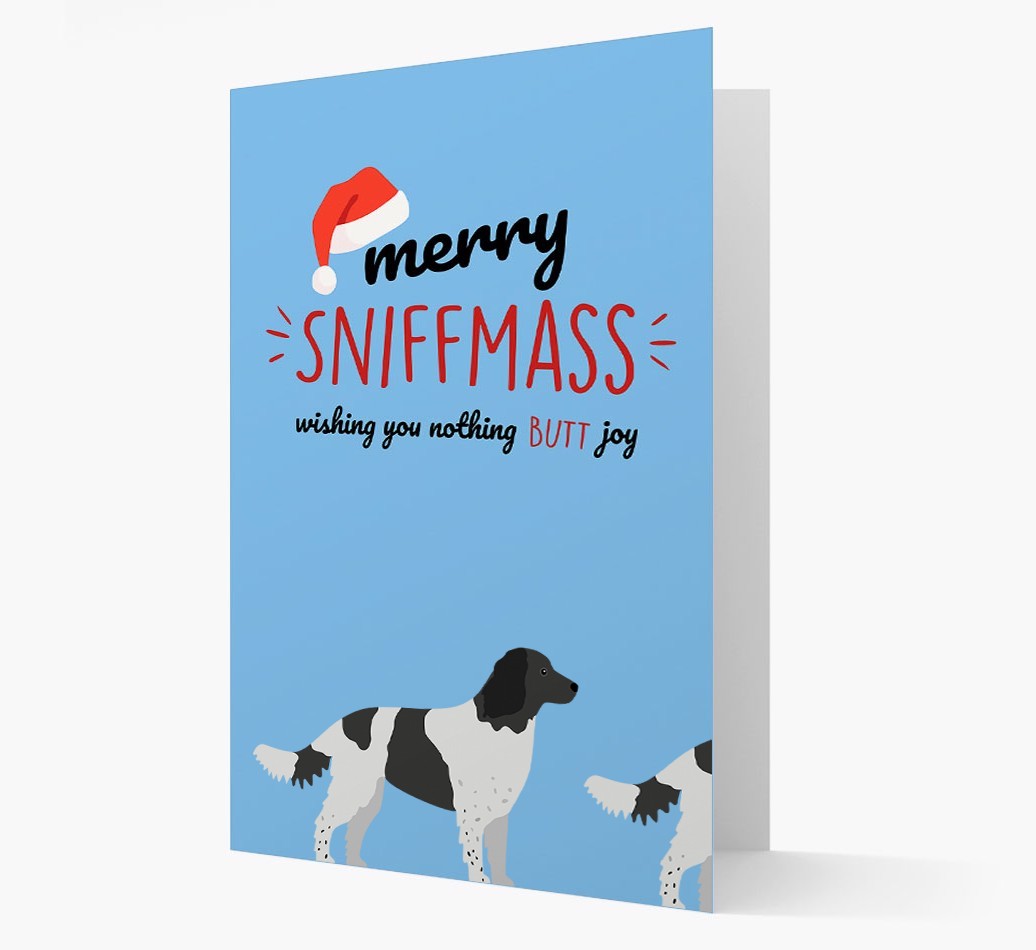 'Merry Sniffmass' - Personalized {breedFullName} Christmas Card