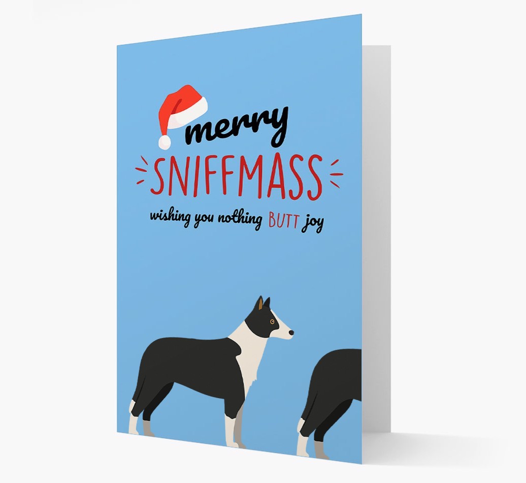 'Merry Sniffmass' - Personalized {breedFullName} Christmas Card