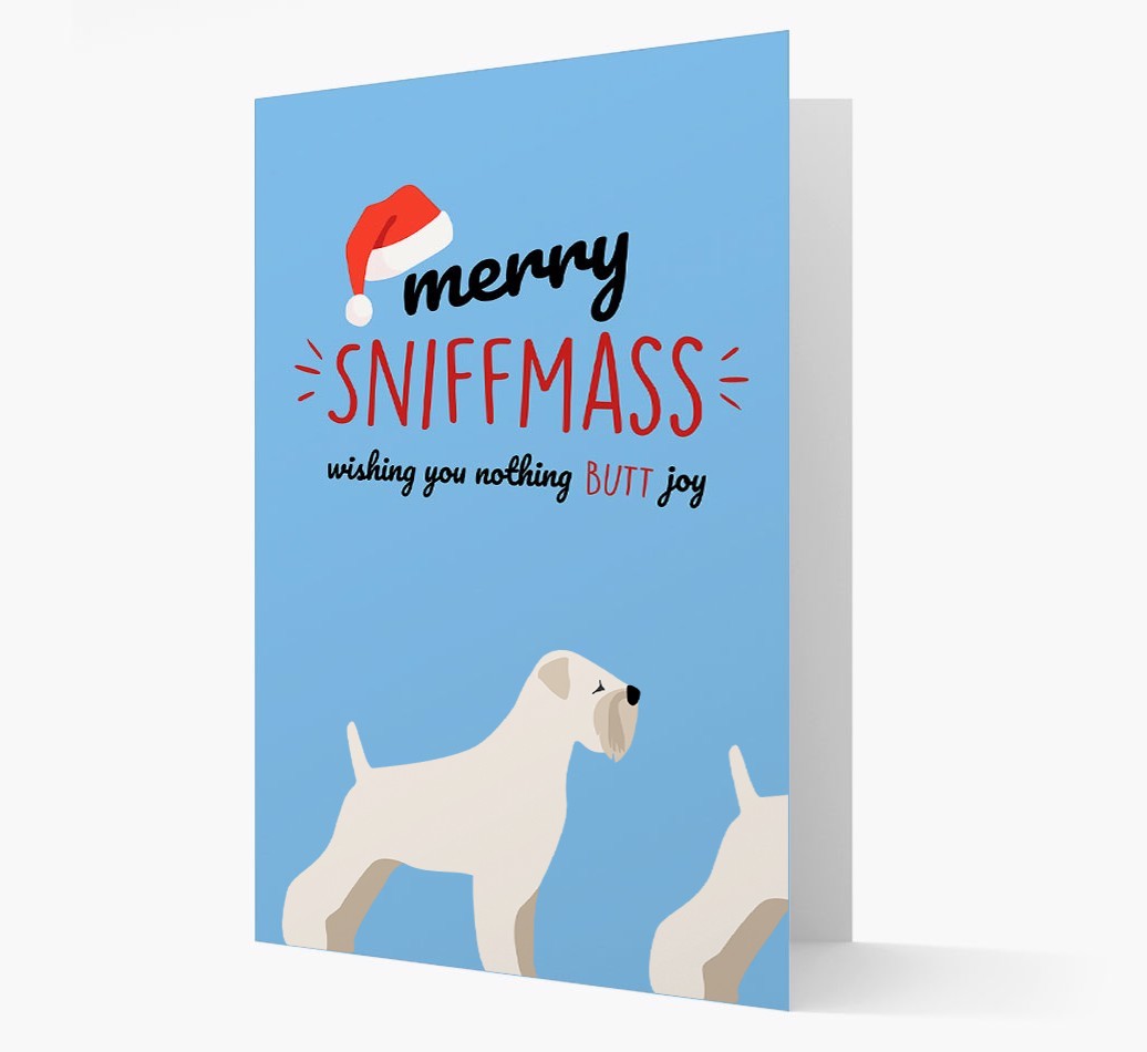 'Merry Sniffmass' - Personalized {breedFullName} Christmas Card