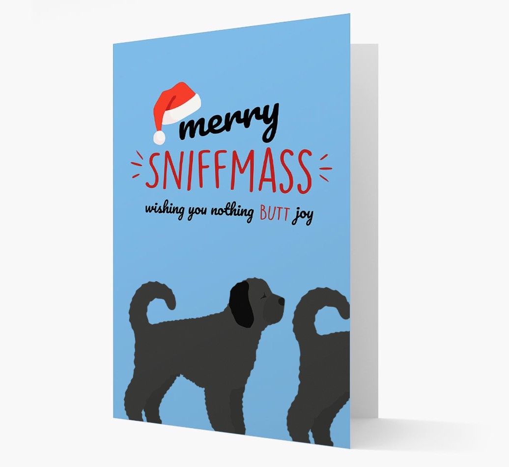 'Merry Sniffmass' - Personalized {breedFullName} Christmas Card