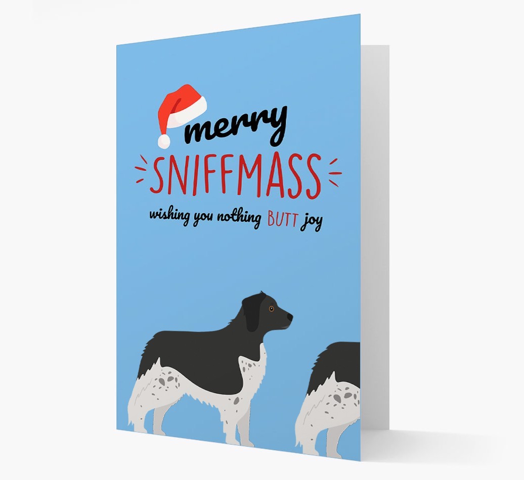 'Merry Sniffmass' - Personalized {breedFullName} Christmas Card