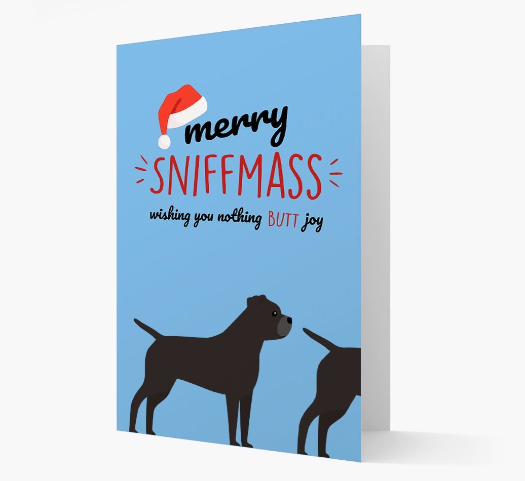 'Merry Sniffmass' - Personalized {breedFullName} Christmas Card