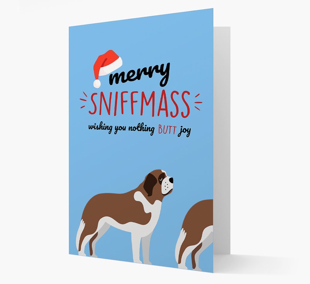 'Merry Sniffmass' - Personalised {breedFullName} Christmas Card