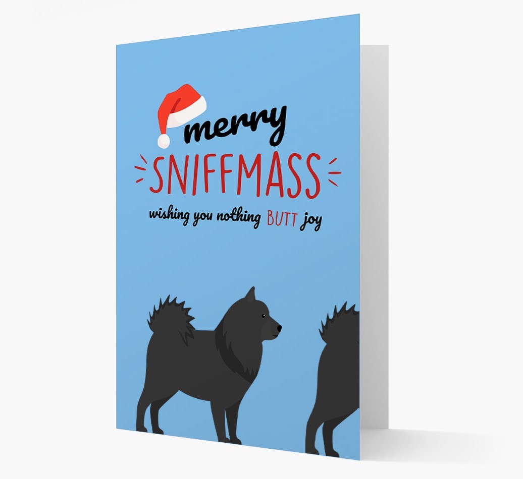 'Merry Sniffmass' - Personalized {breedFullName} Christmas Card