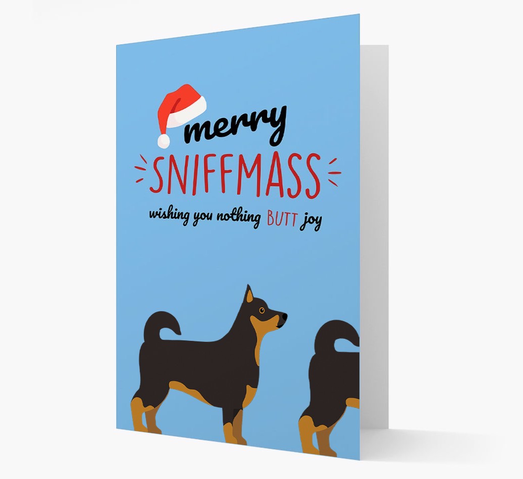 'Merry Sniffmass' - Personalized {breedFullName} Christmas Card