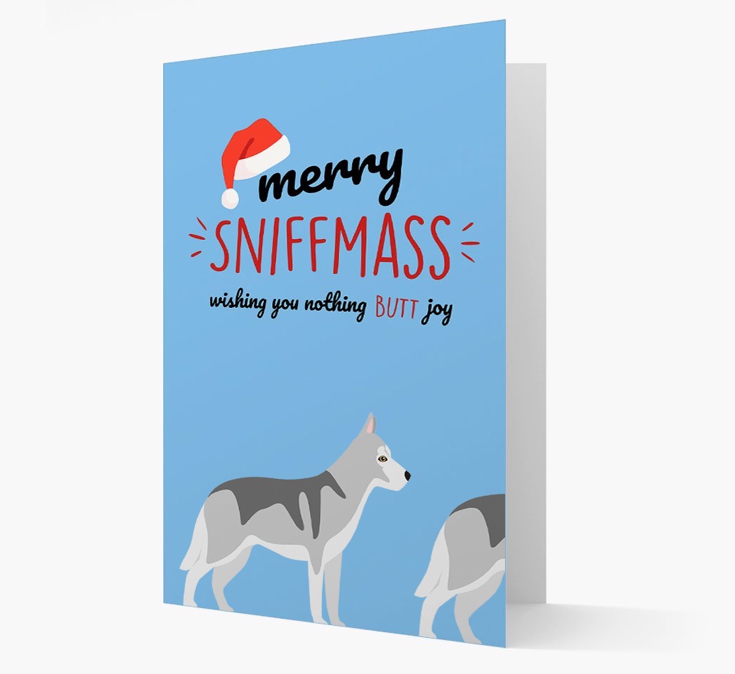 'Merry Sniffmass' - Personalized {breedFullName} Christmas Card