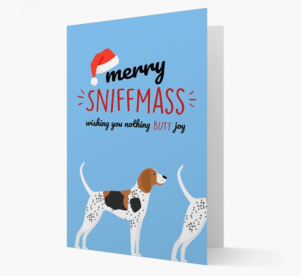 'Merry Sniffmass' - Personalized {breedFullName} Christmas Card