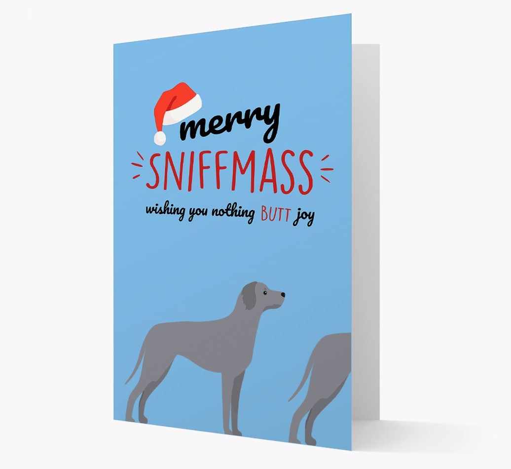 'Merry Sniffmass' - Personalized {breedFullName} Christmas Card