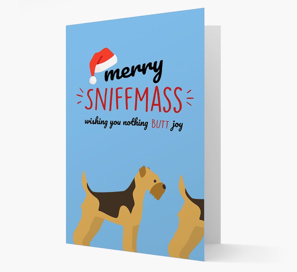 'Merry Sniffmass' - Personalized {breedFullName} Christmas Card
