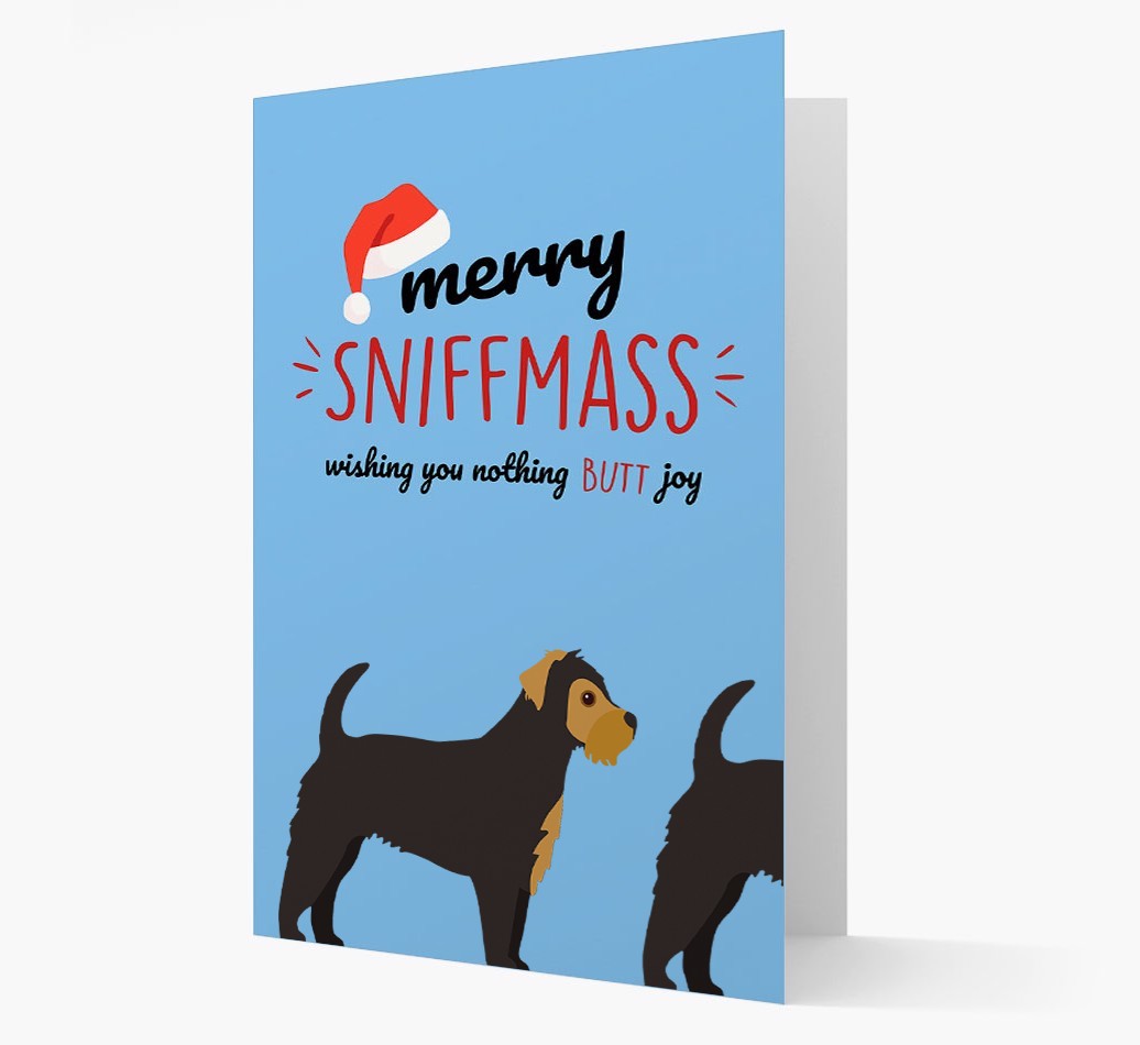 'Merry Sniffmass' - Personalized {breedFullName} Christmas Card