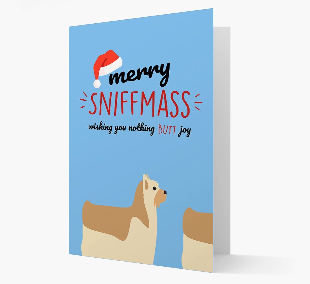 'Merry Sniffmass' - Personalized {breedFullName} Christmas Card