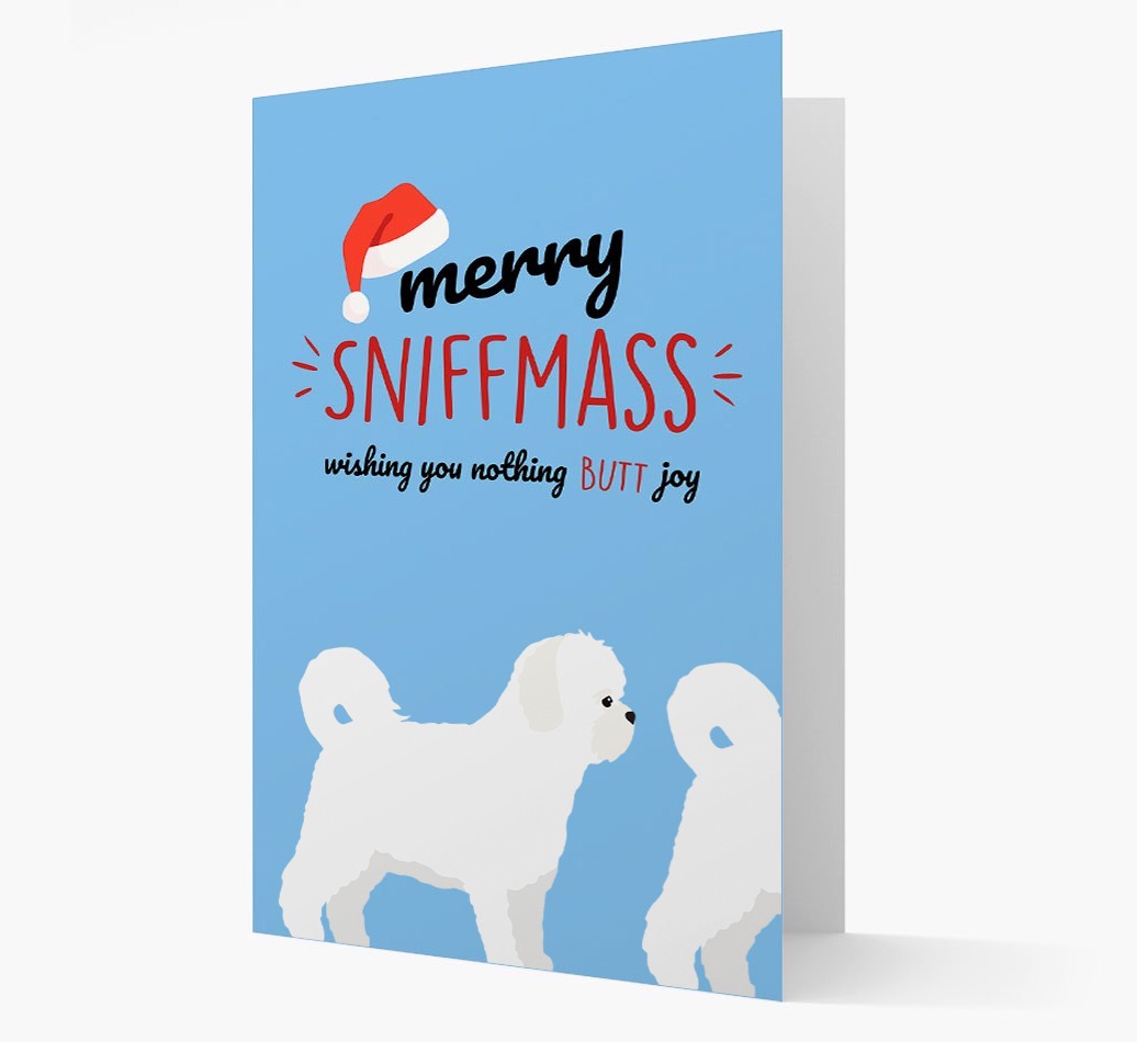'Merry Sniffmass' - Personalized {breedFullName} Christmas Card