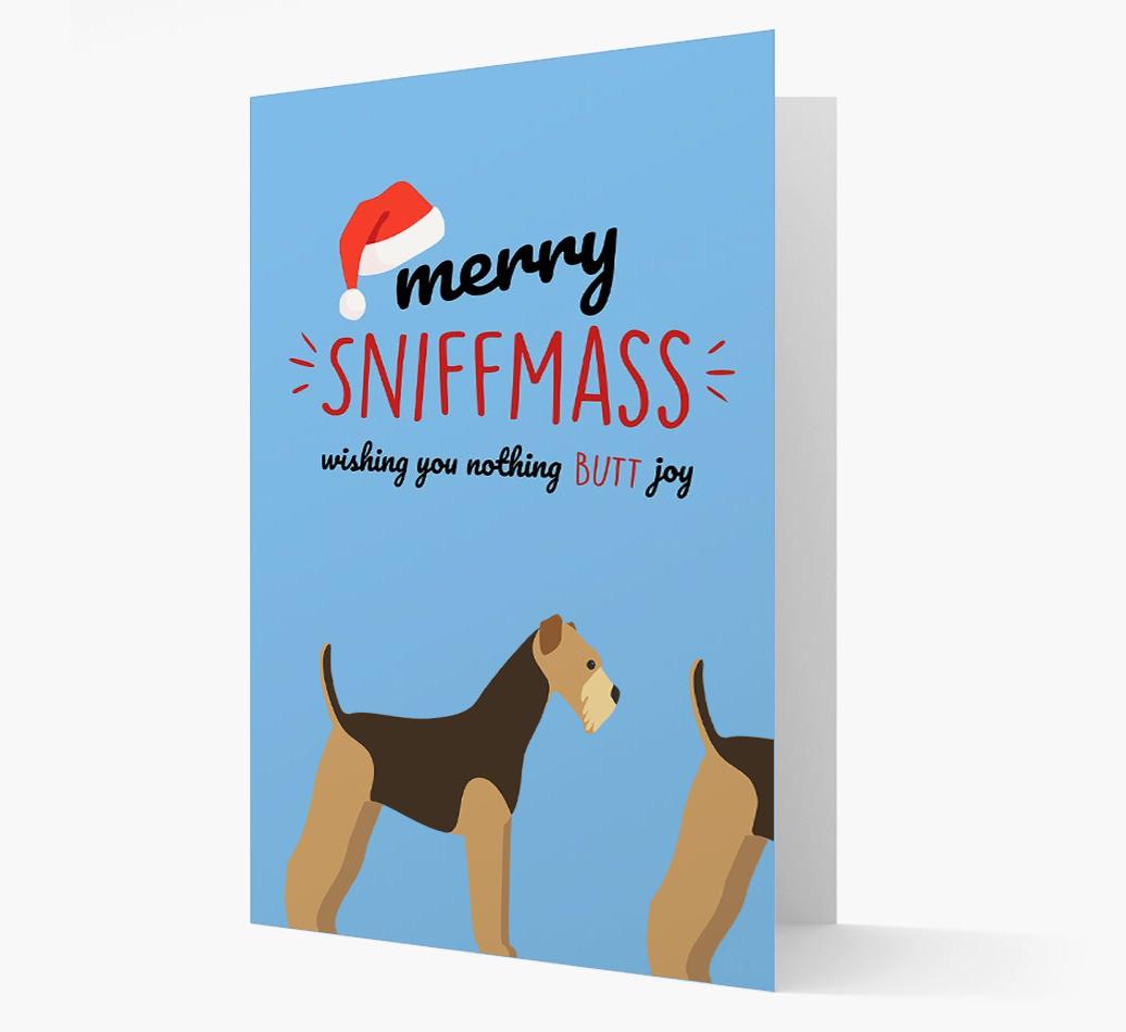'Merry Sniffmass' - Personalized {breedFullName} Christmas Card