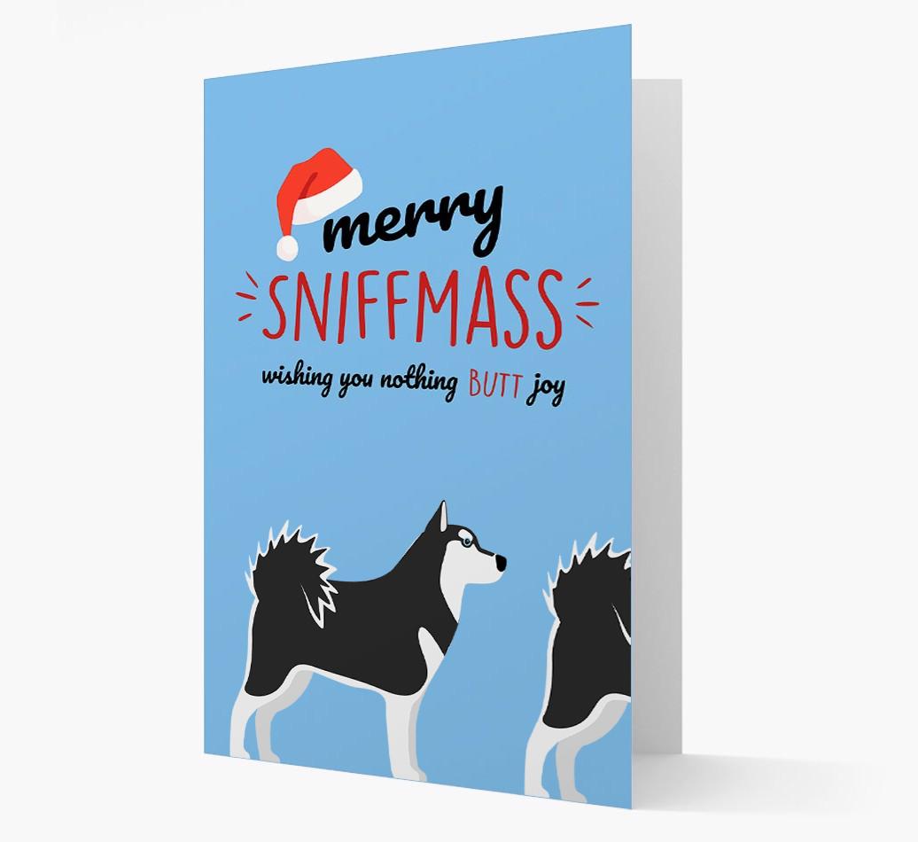 'Merry Sniffmass' - Personalized {breedFullName} Christmas Card