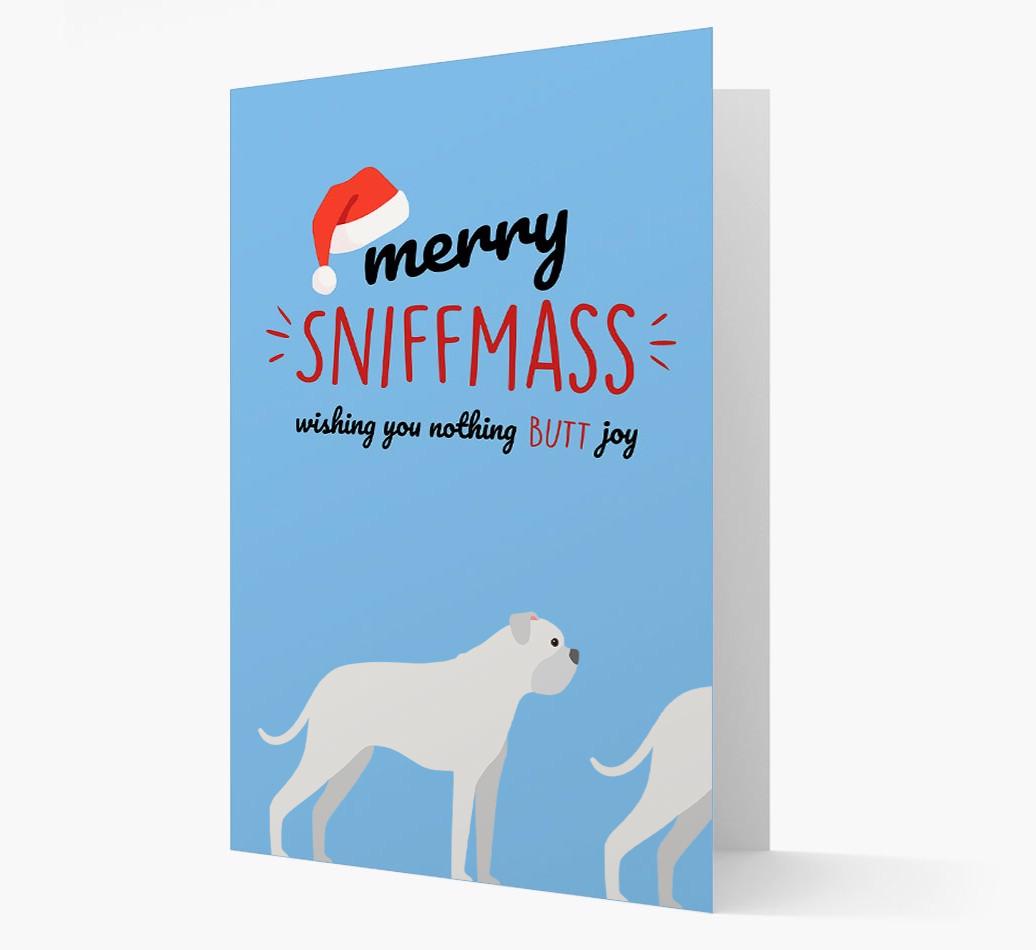 'Merry Sniffmass' - Personalized {breedFullName} Christmas Card