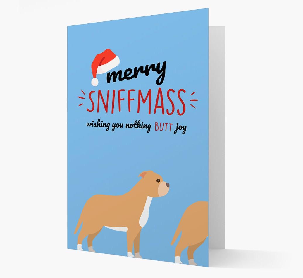 'Merry Sniffmass' - Personalized {breedFullName} Christmas Card