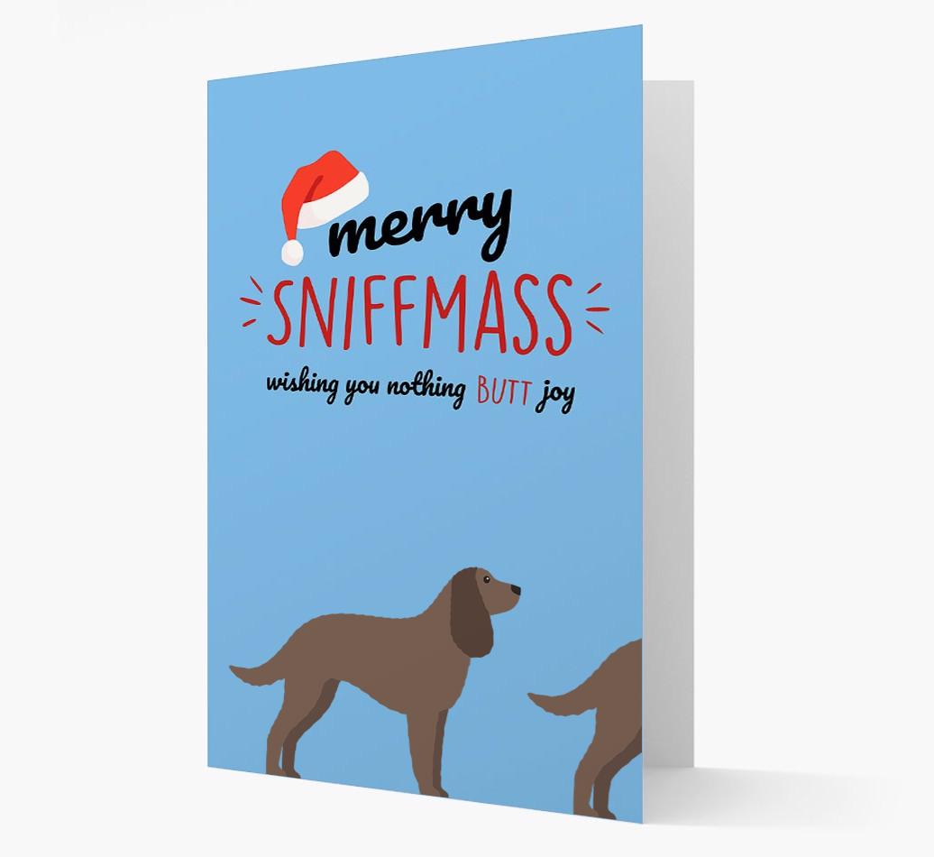 'Merry Sniffmass' - Personalized {breedFullName} Christmas Card