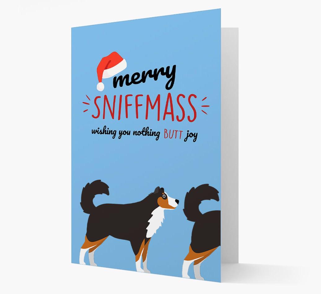 'Merry Sniffmass' - Personalized {breedFullName} Christmas Card