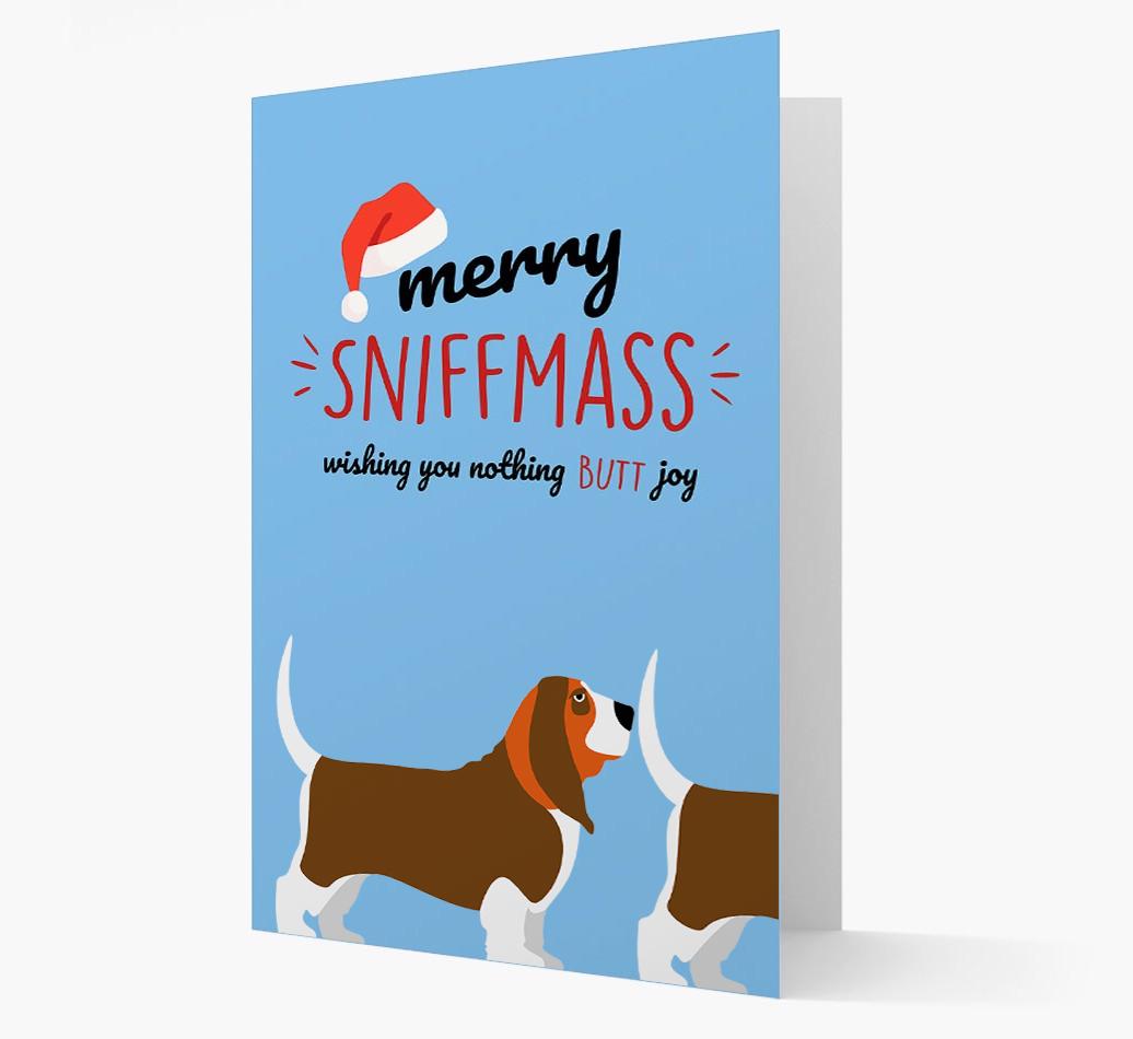 'Merry Sniffmass' - Personalized {breedFullName} Christmas Card
