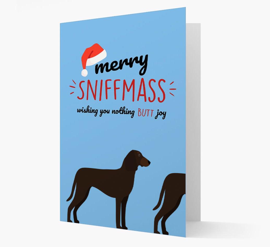 'Merry Sniffmass' - Personalized {breedFullName} Christmas Card