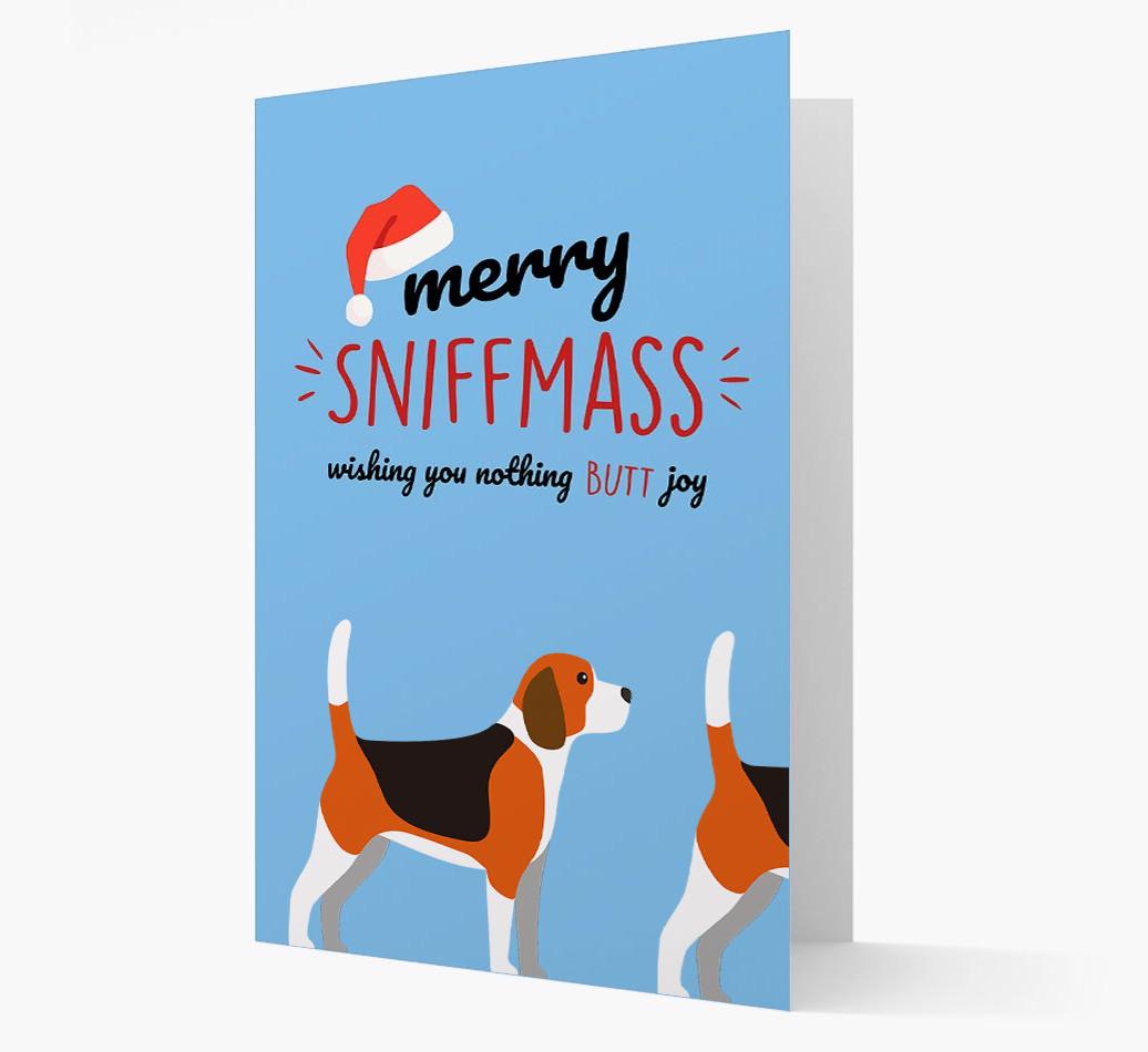 'Merry Sniffmass' - Personalized {breedFullName} Christmas Card