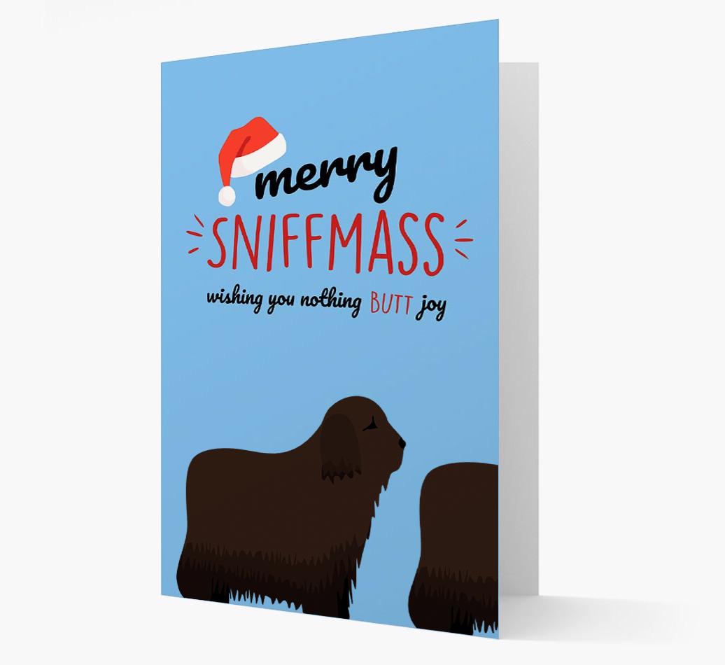 'Merry Sniffmass' - Personalized {breedFullName} Christmas Card