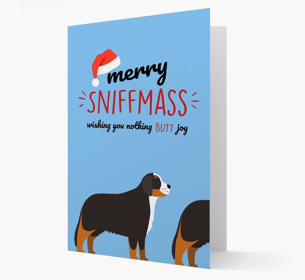 'Merry Sniffmass' - Personalized {breedFullName} Christmas Card