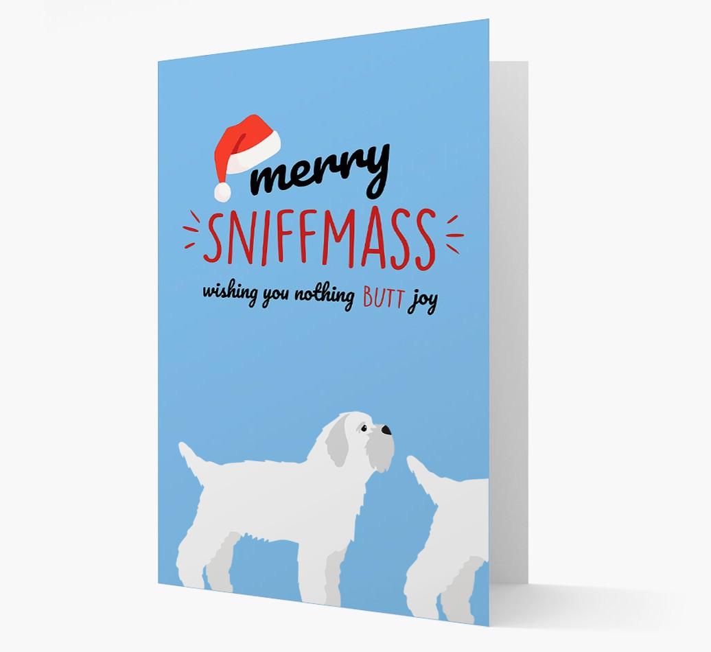 'Merry Sniffmass' - Personalized {breedFullName} Christmas Card