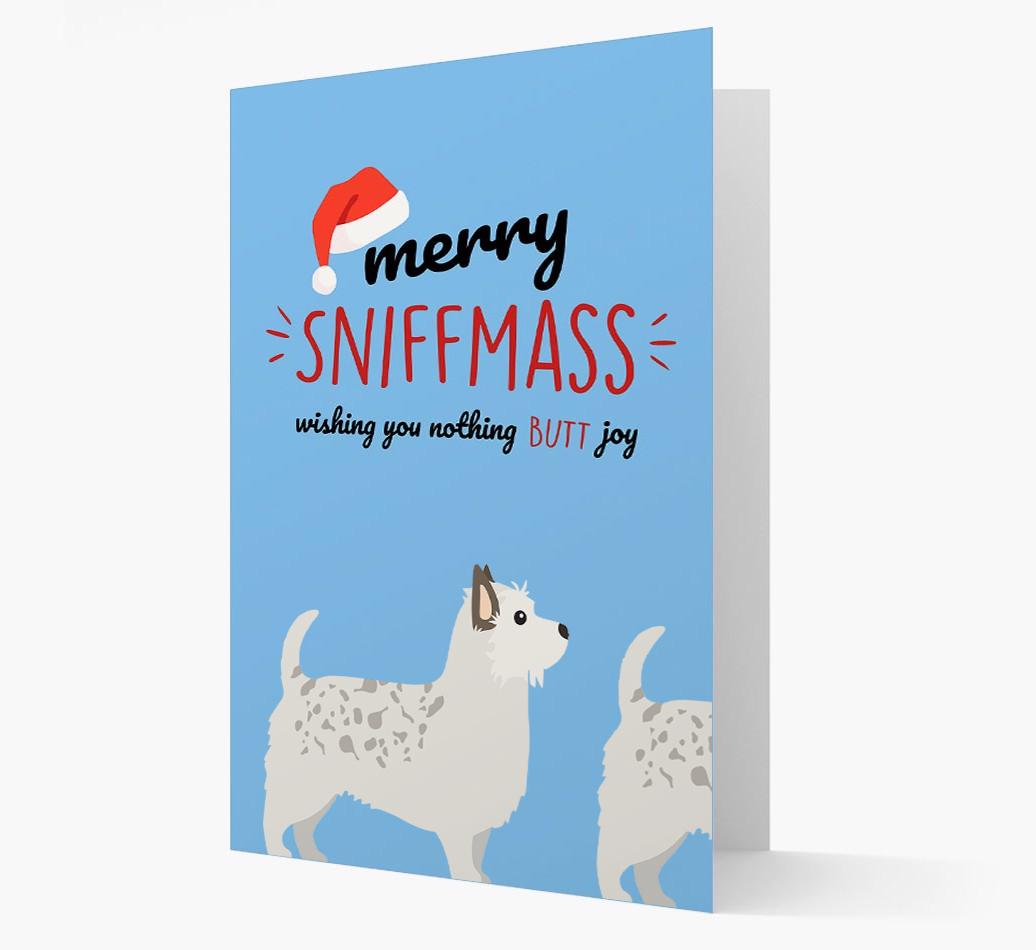 'Merry Sniffmass' - Personalized {breedFullName} Christmas Card