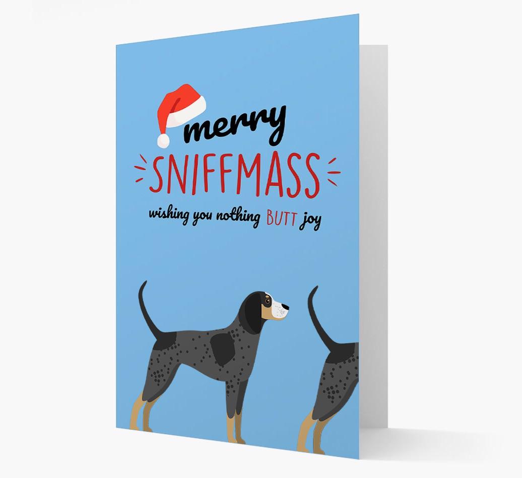 'Merry Sniffmass' - Personalized {breedFullName} Christmas Card
