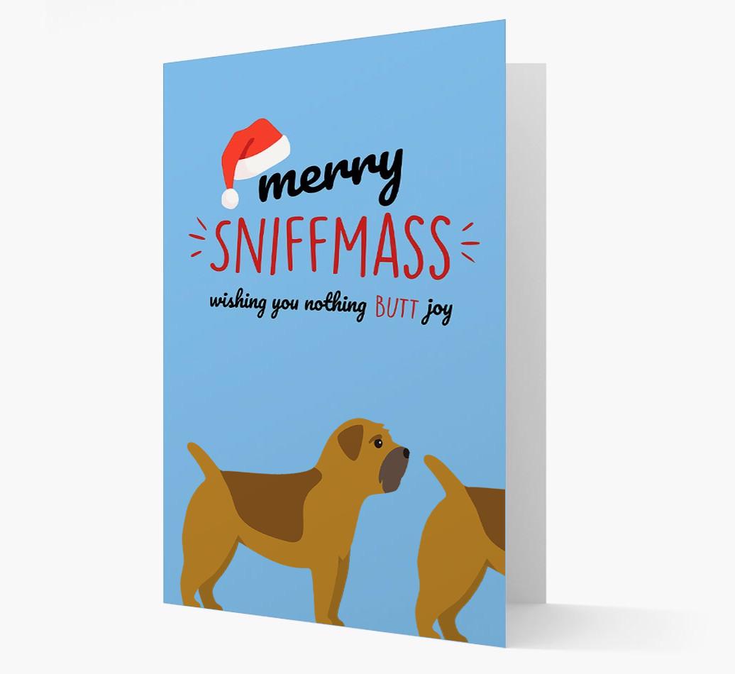 'Merry Sniffmass' - Personalized {breedFullName} Christmas Card