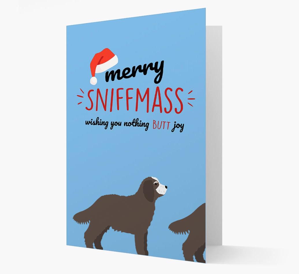'Merry Sniffmass' - Personalized {breedFullName} Christmas Card