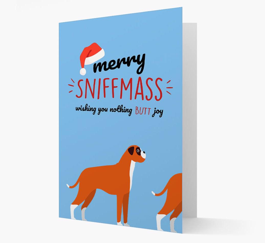 'Merry Sniffmass' - Personalized {breedFullName} Christmas Card