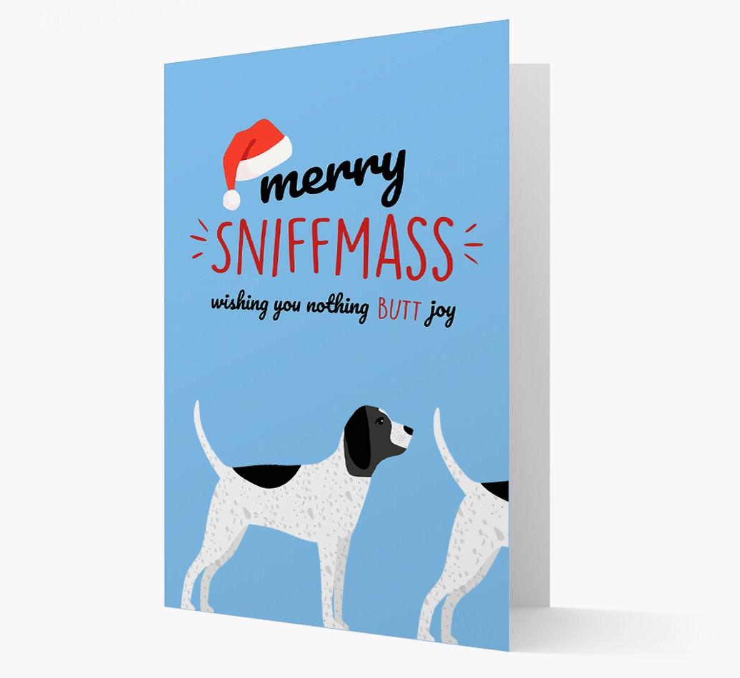 'Merry Sniffmass' - Personalized {breedFullName} Christmas Card