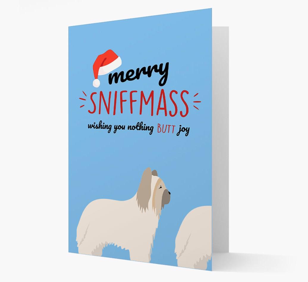 'Merry Sniffmass' - Personalized {breedFullName} Christmas Card