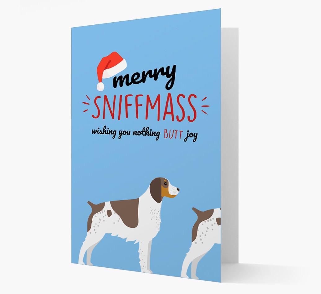 'Merry Sniffmass' - Personalized {breedFullName} Christmas Card