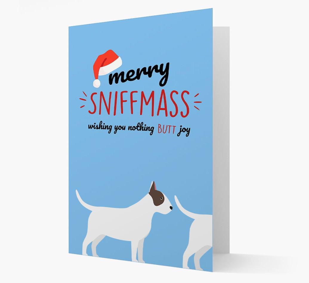 'Merry Sniffmass' - Personalized {breedFullName} Christmas Card