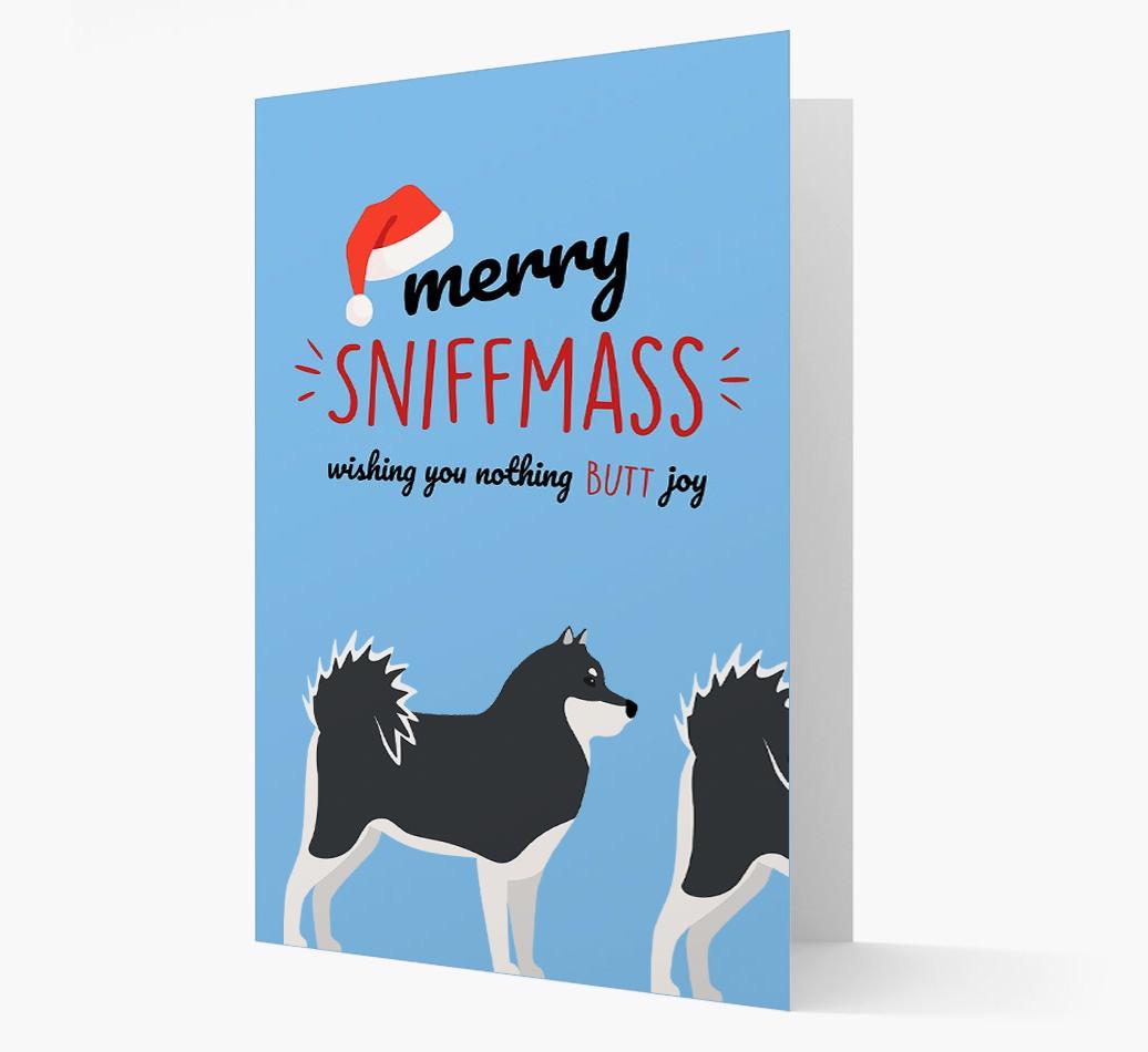 'Merry Sniffmass' - Personalized {breedFullName} Christmas Card