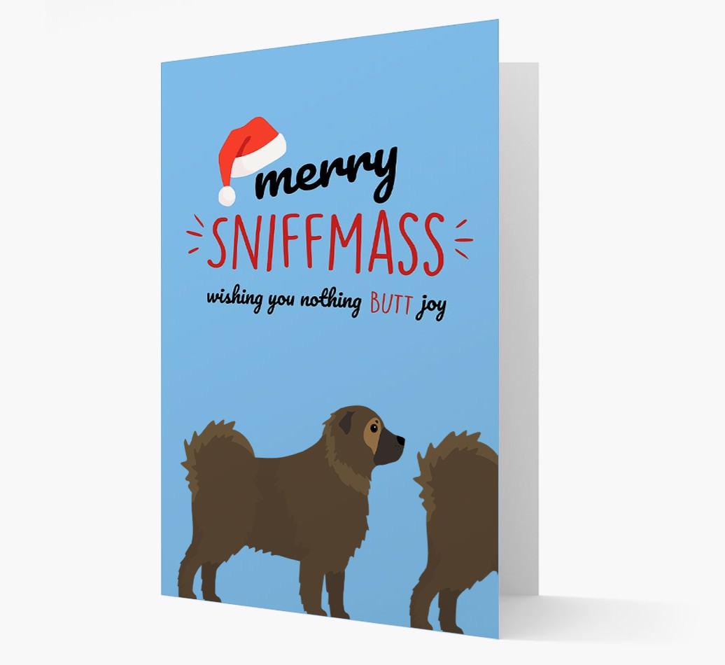 'Merry Sniffmass' - Personalized {breedFullName} Christmas Card