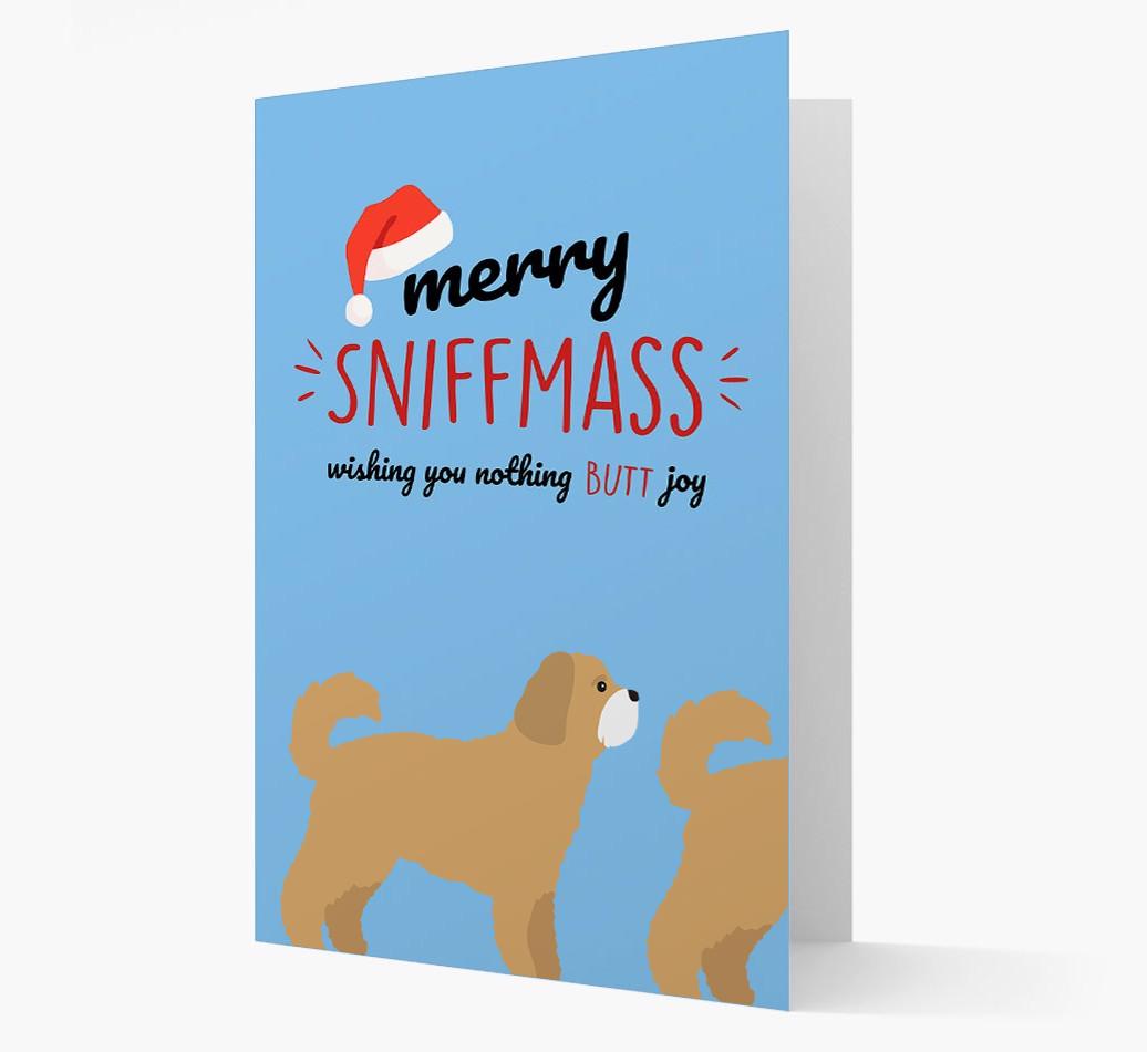 'Merry Sniffmass' - Personalized {breedFullName} Christmas Card