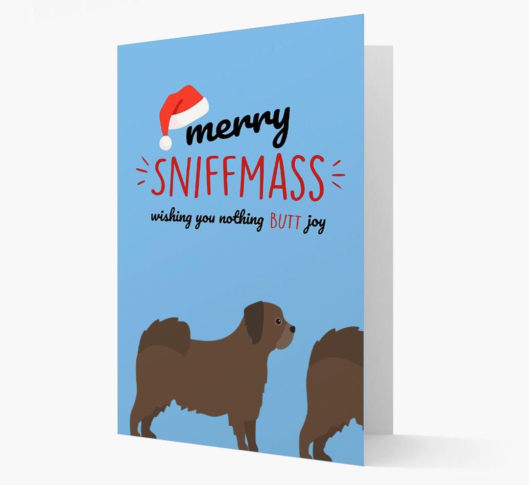 'Merry Sniffmass' - Personalized {breedFullName} Christmas Card