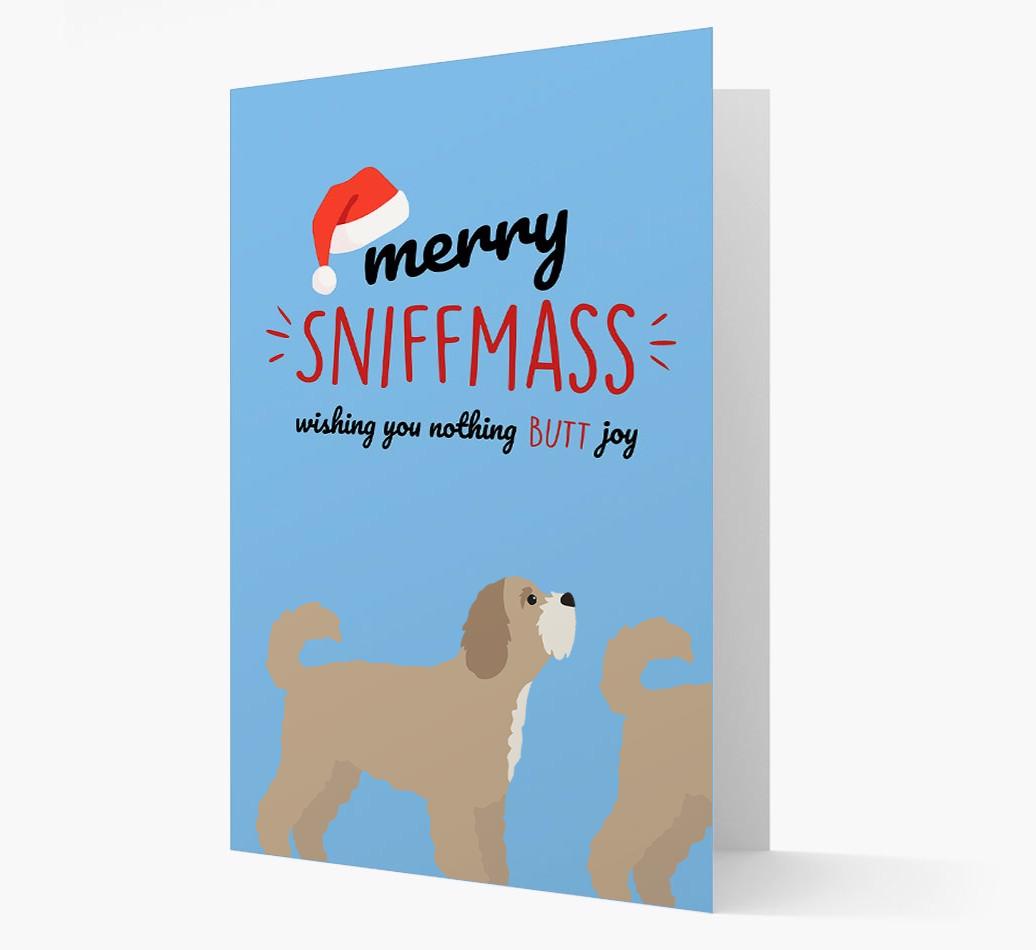 'Merry Sniffmass' - Personalized {breedFullName} Christmas Card