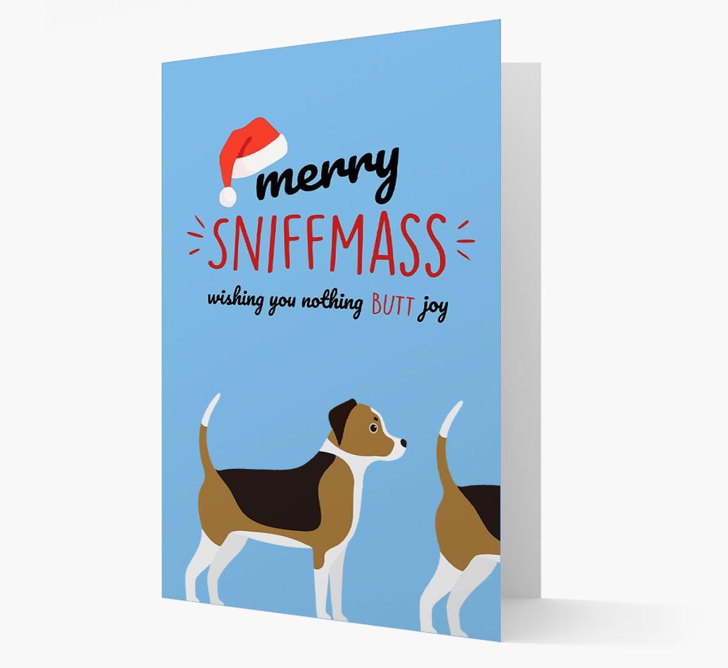 'Merry Sniffmass' - Personalized {breedFullName} Christmas Card