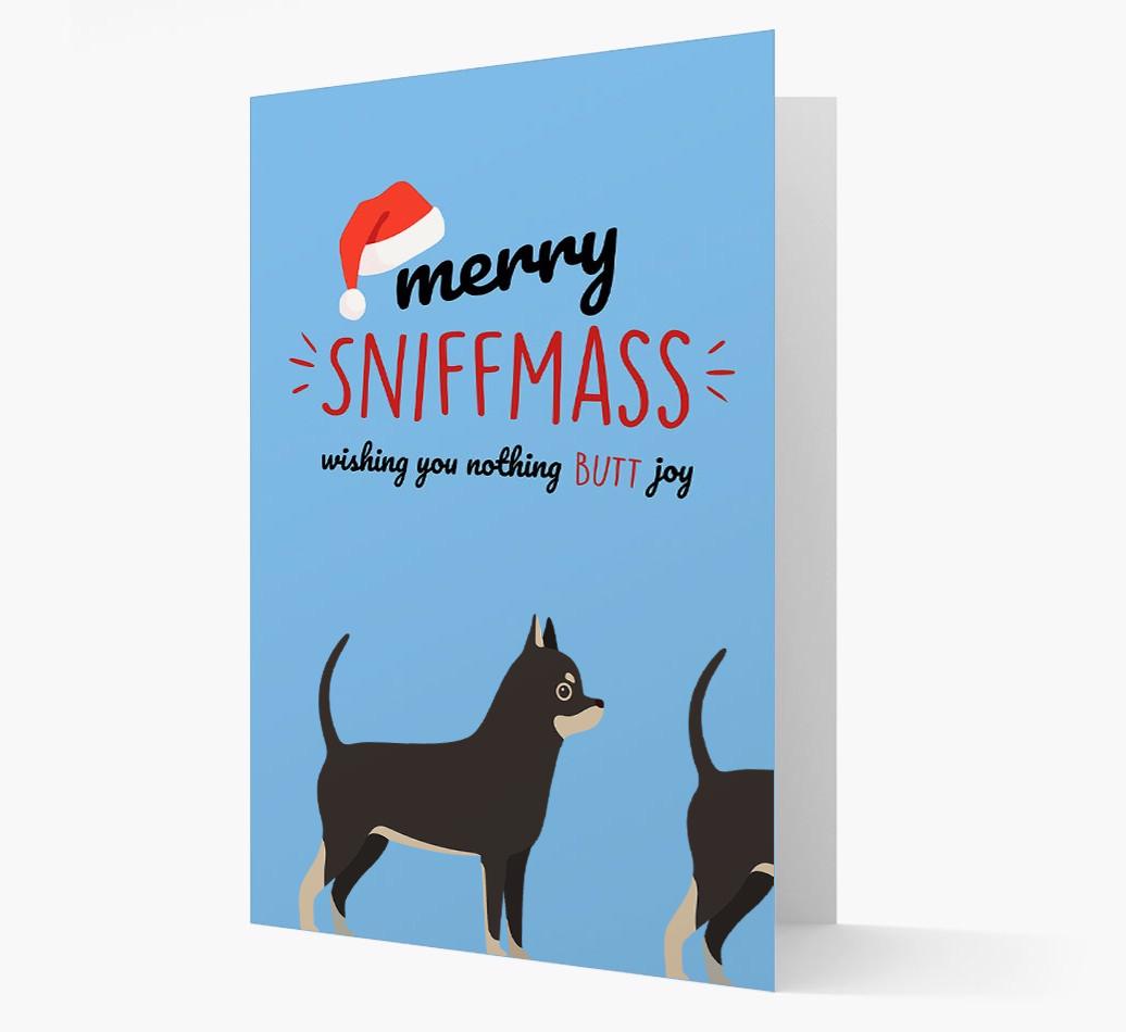 'Merry Sniffmass' - Personalized {breedFullName} Christmas Card