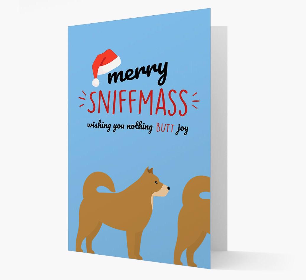 'Merry Sniffmass' - Personalized {breedFullName} Christmas Card