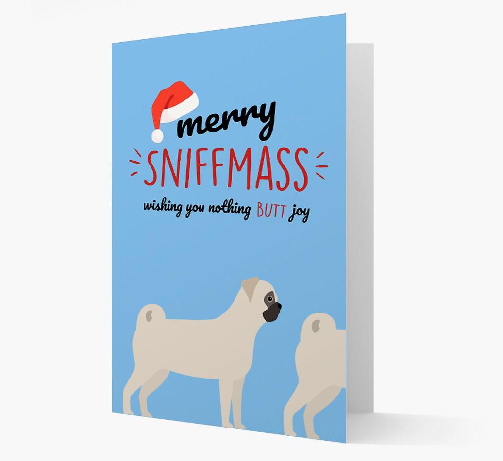 'Merry Sniffmass' - Personalized {breedFullName} Christmas Card